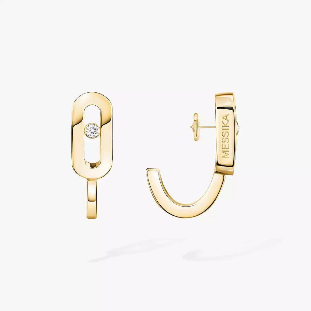 [Loco]Diamond Mini Hoop Earrings Move Classique