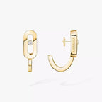 [Loco]Diamond Mini Hoop Earrings Move Classique