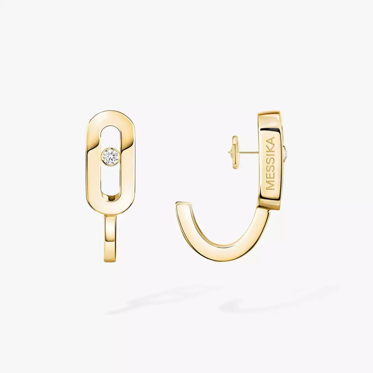 [Loco]Diamond Mini Hoop Earrings Move Classique