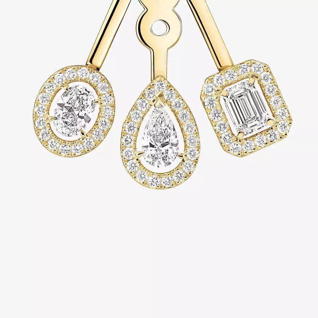 [Loco jewelrys] My Twin Trio  Diamond Earrings