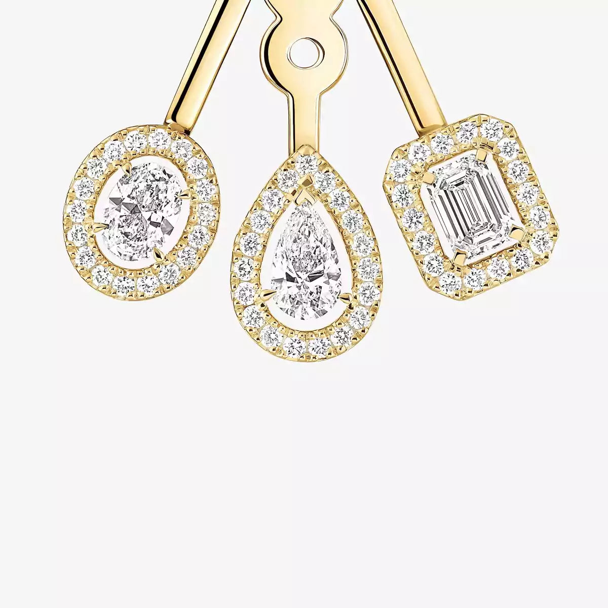 [Loco jewelrys] My Twin Trio  Diamond Earrings