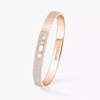 [Loco jewelrys]Move Noa Ciselé half pavé bangle