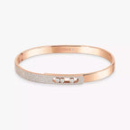 [Loco]Move Noa Rose Gold Pavé Diamond Bangle Bracelet