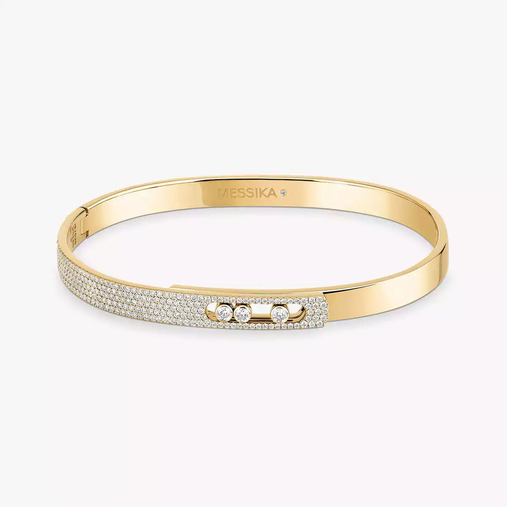 [Loco]Move Noa Rose Gold Pavé Diamond Bangle Bracelet