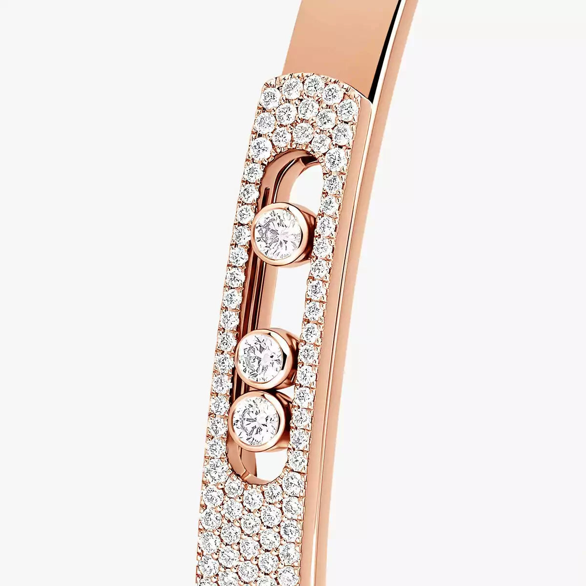 [Loco]Move Noa Rose Gold Pavé Diamond Bangle Bracelet