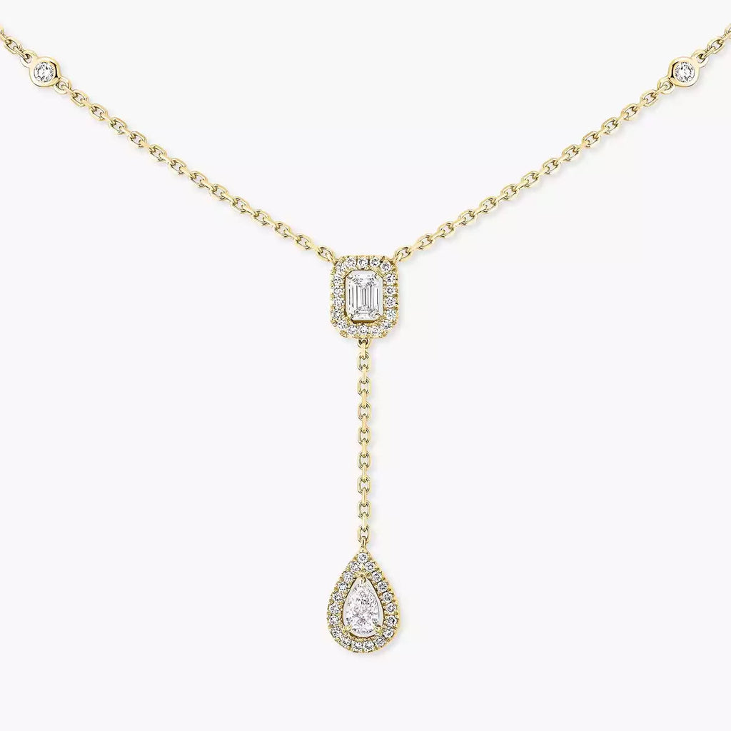 [Loco jewelrys]Gold Diamond Tie Necklace