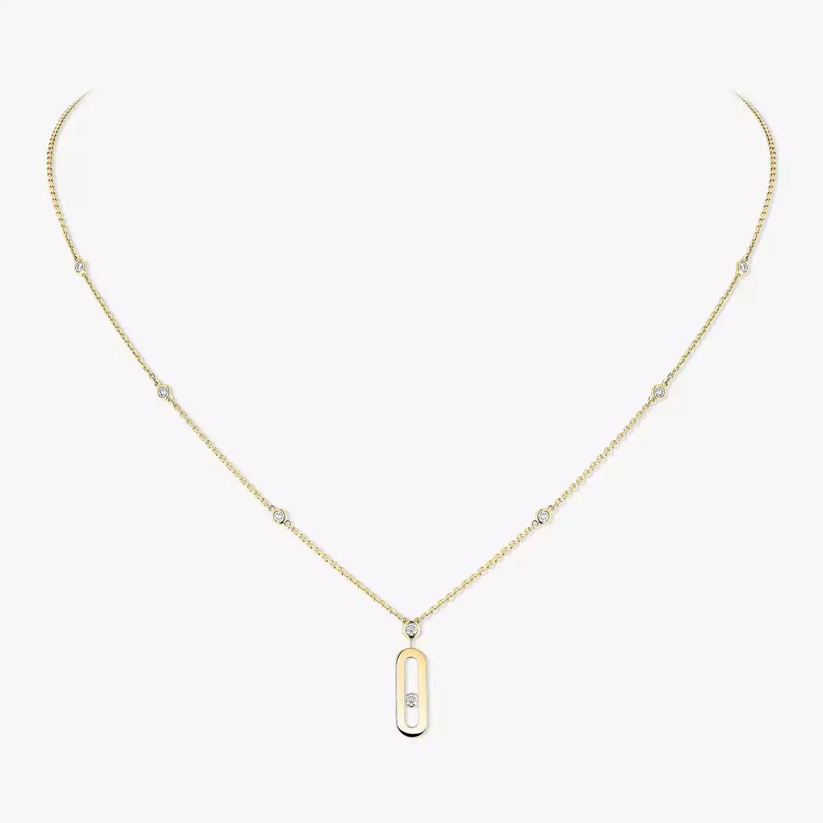 [Loco jewelrys] Move Uno Gold Diamond Long Necklace