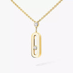 [Loco jewelrys] Move Uno Gold Diamond Long Necklace