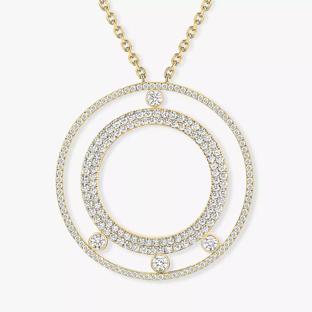 [Loco jewelrys]Move Romane Long Pave_-Set Diamond Necklace