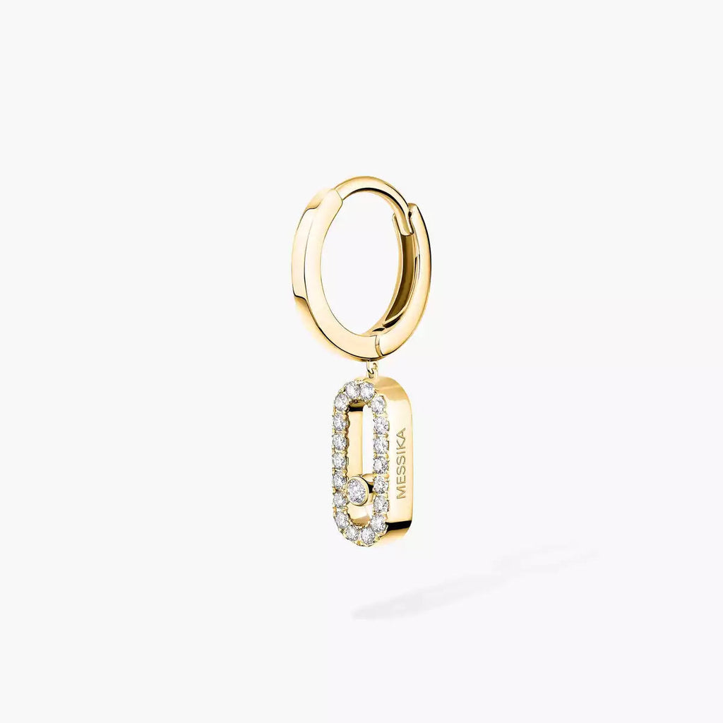 [Loco]Move Uno Single Diamond Hoop Earring