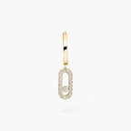 [Loco jewelrys]Move Uno Single Diamond Hoop Earring