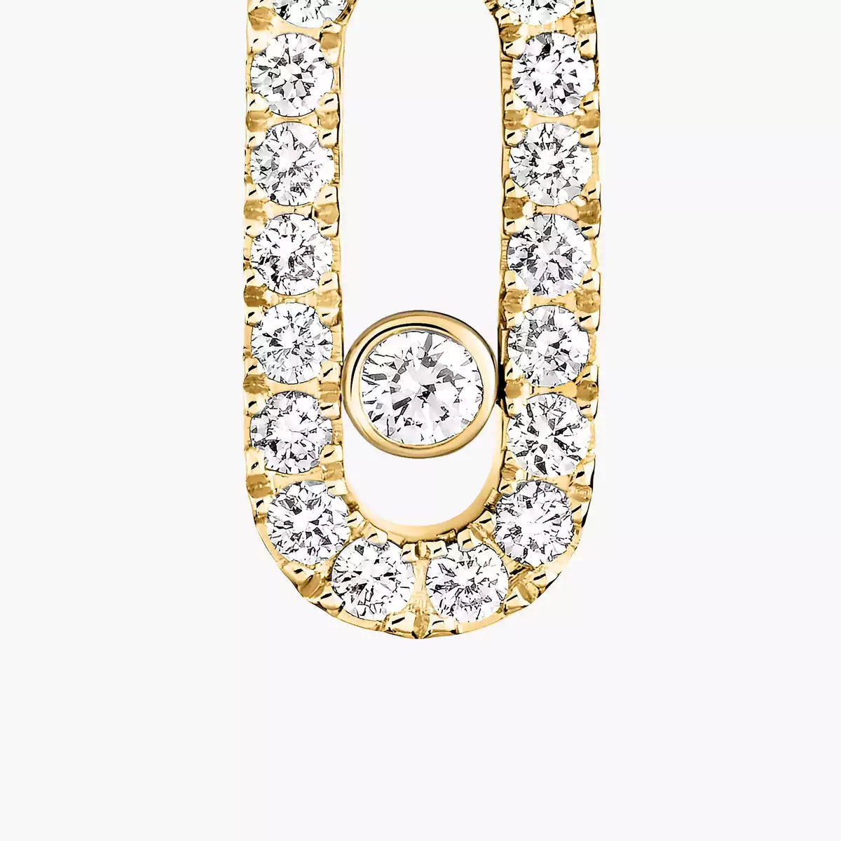 [Loco jewelrys]Move Uno Single Diamond Hoop Earring