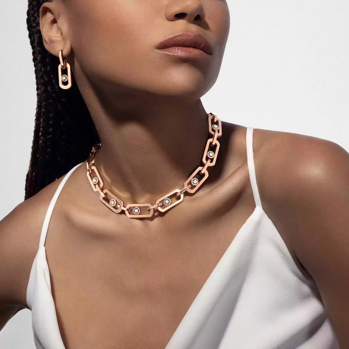 [Loco jewelrys]So Move XL Diamond Pendant Earrings