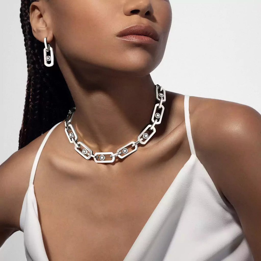 [Loco jewelrys]So Move XL Diamond Pendant Earrings