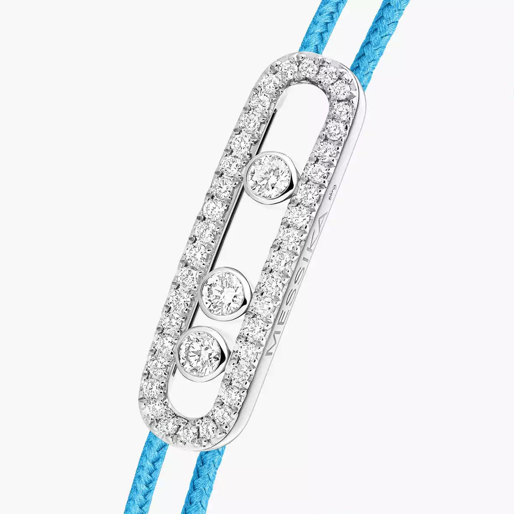 [Loco]Messika Care(s) pink cord pavé bracelet
