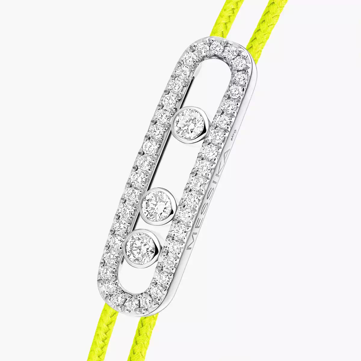 [Loco]Messika Care(s) pink cord pavé bracelet
