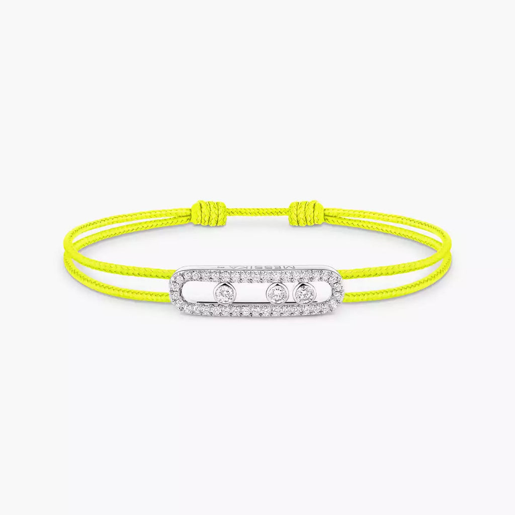 [Loco]Messika Care(s) pink cord pavé bracelet