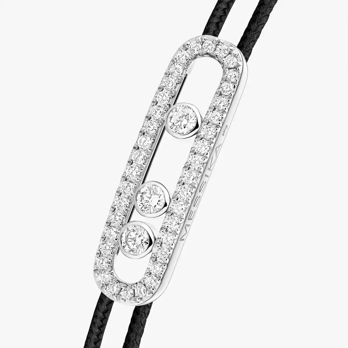 [Loco]Messika Care(s) pink cord pavé bracelet
