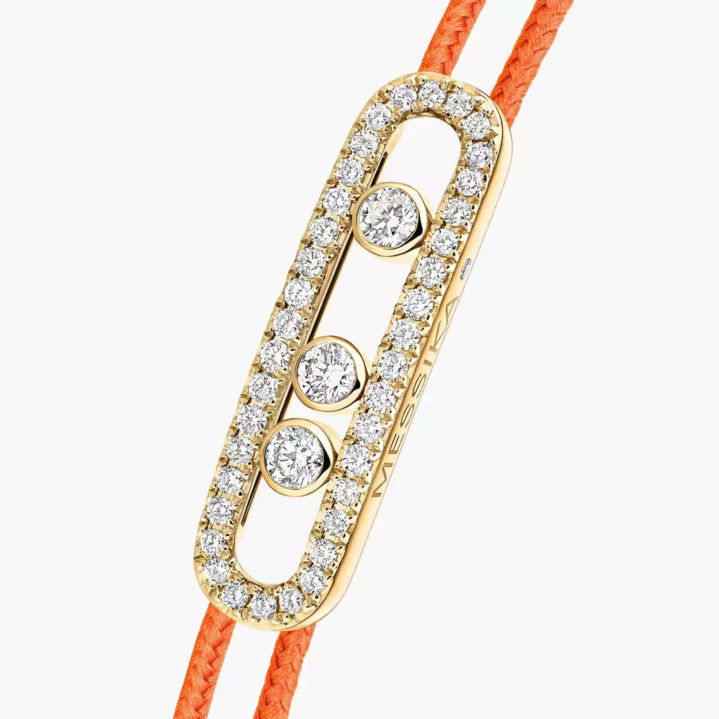 [Loco]Messika Care(s) pink cord pavé bracelet