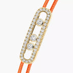 [Loco]Messika Care(s) pink cord pavé bracelet