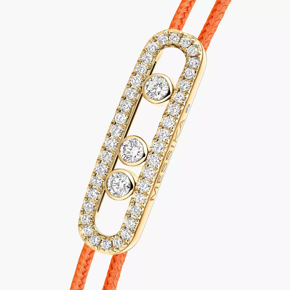 [Loco]Messika Care(s) pink cord pavé bracelet