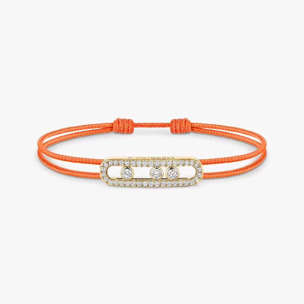 [Loco]Messika Care(s) pink cord pavé bracelet