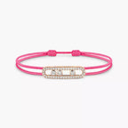 [Loco]Messika Care(s) pink cord pavé bracelet