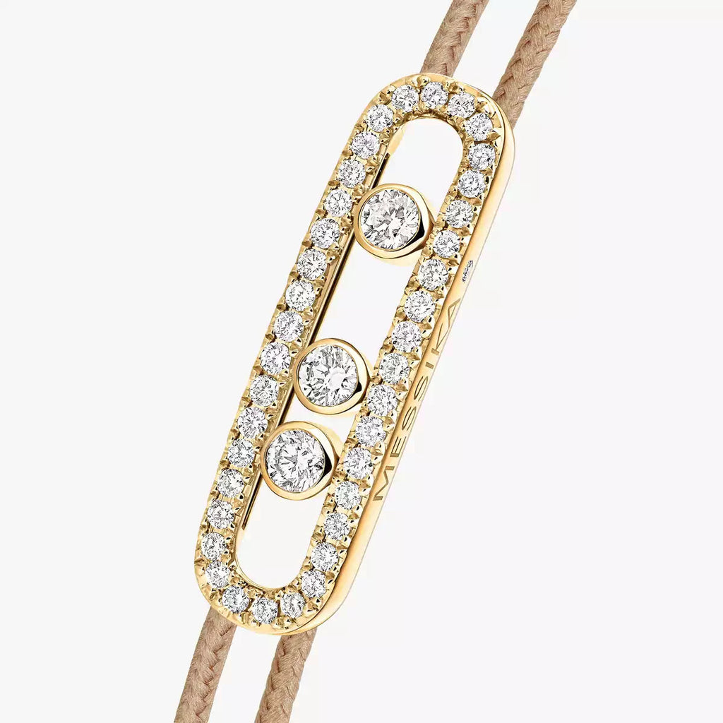 [Loco]Messika Care(s) pink cord pavé bracelet