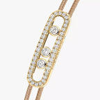 [Loco]Messika Care(s) pink cord pavé bracelet