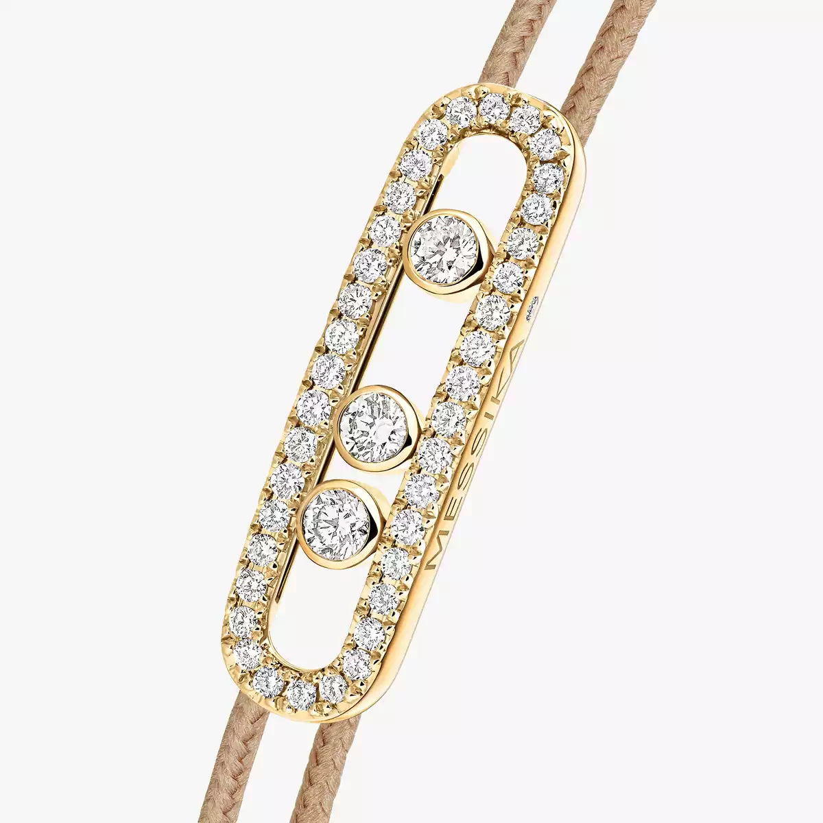 [Loco]Messika Care(s) pink cord pavé bracelet