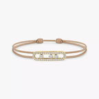 [Loco]Messika Care(s) pink cord pavé bracelet