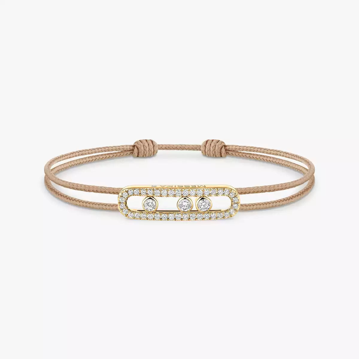 [Loco]Messika Care(s) pink cord pavé bracelet