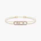 [Loco]Messika Care(s) pink cord pavé bracelet