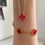 [Loco] NEW CLOVER 15MM PINK ENAMEL NECKLACE