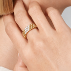 [Loco JURI] THREE-ROW DIAMOND RING