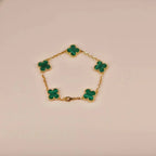 [Loco]New  CLOVER 5 MOTIF MALACHITE BRACELET COLLECTION