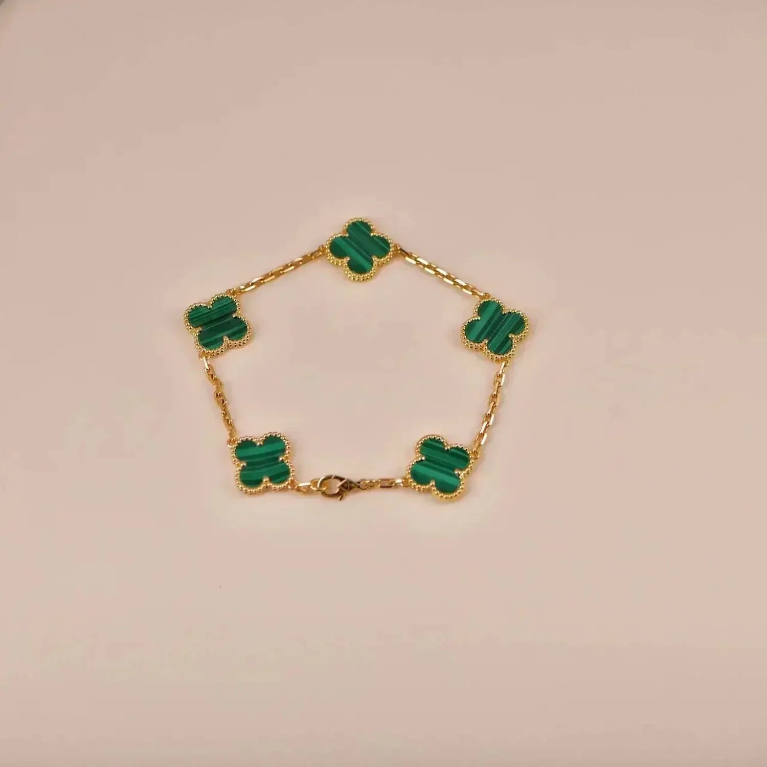 [Loco]New  CLOVER 5 MOTIF MALACHITE BRACELET COLLECTION