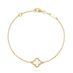 ¡®Loco¡¯CLOVER WHITE MOP SINGLE FLOWER BRACELET