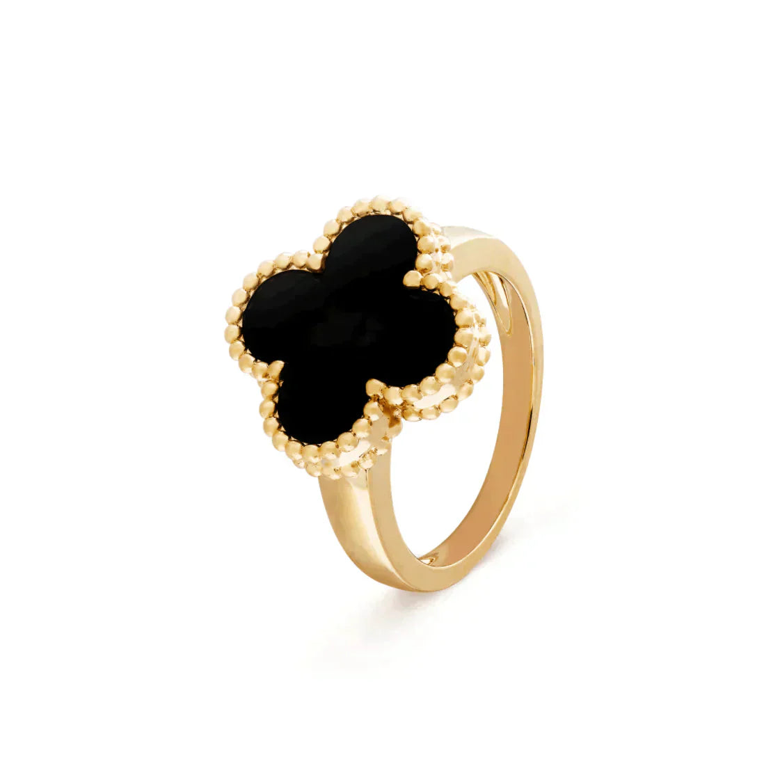 ¡®Loco¡¯CLOVER ONYX RING