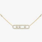 [Loco jewelrys] Move Pave_ Rose Gold Diamond Necklace