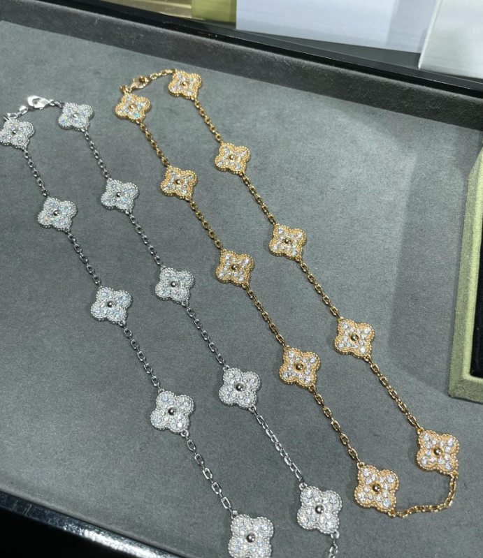 [¡®Loco¡¯]CLOVER 10 MOTIFS FULL DIAMOND NECKLACE