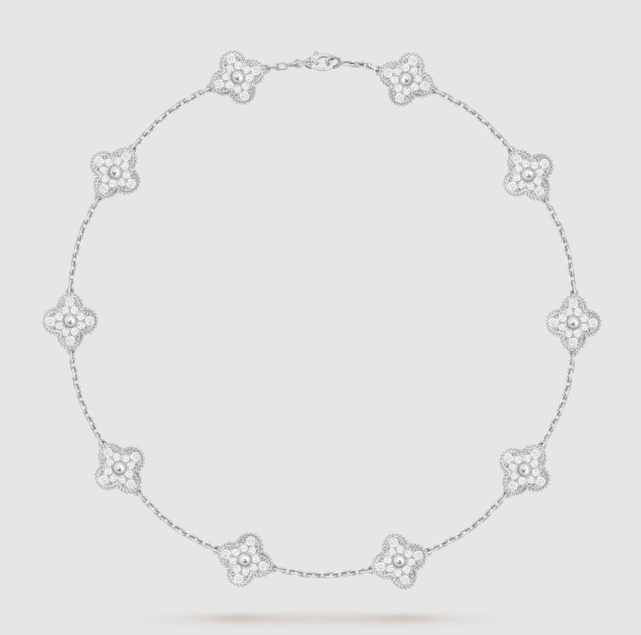 [¡®Loco¡¯]CLOVER 10 MOTIFS FULL DIAMOND NECKLACE