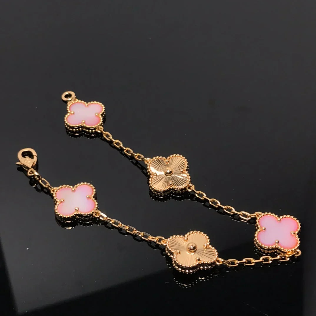 [Loco]New  CLOVER 5 MOTIFS  PINK MOP BRACELET COLLECTION