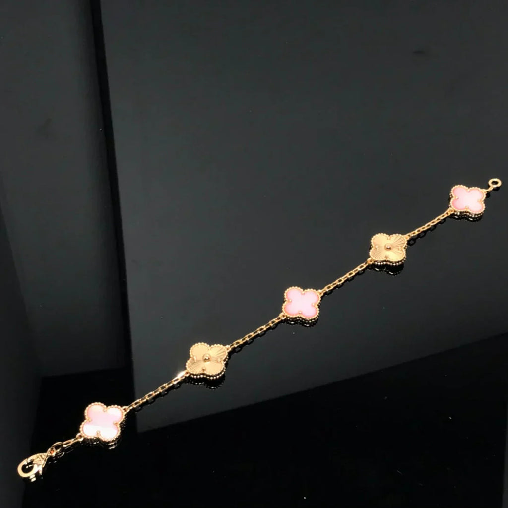 [Loco]New  CLOVER 5 MOTIFS  PINK MOP BRACELET COLLECTION