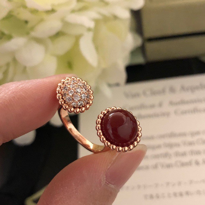 ¡®Loco¡¯PERLEE COULEURS DIAMOND ROSE GOLD BETWEEN THE FINGER RING