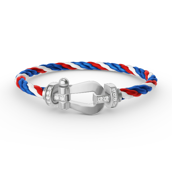¡®Loco¡¯FORCE LARGE HORSESHOE HALF DIAMOND BRACELET SILVER
