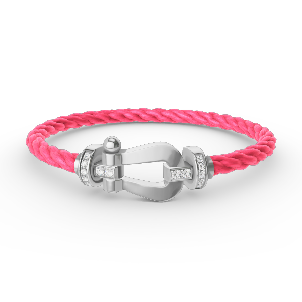 ¡®Loco¡¯FORCE LARGE HORSESHOE HALF DIAMOND BRACELET SILVER