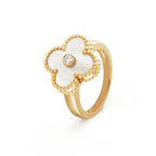 ¡®Loco¡¯CLOVER PINK MOP RING GOLD DIAMOND